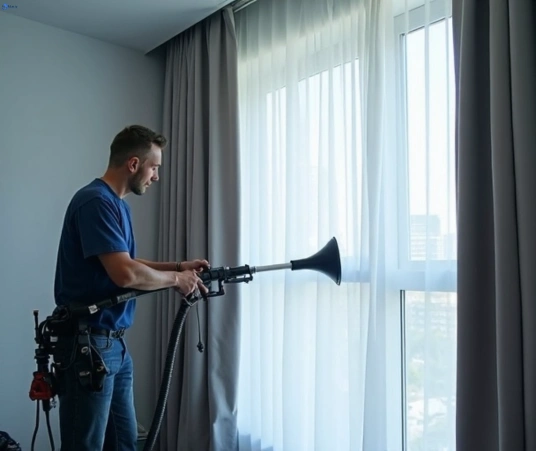 Professional curtain stain removal process equipment Matty Curtain Cleaning benowa