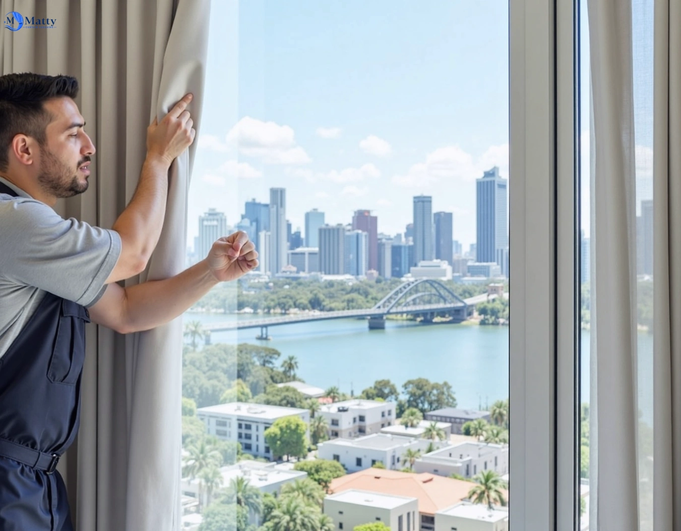 Professional curtain steam cleaning service benowa QLD by Matty Curtain Cleaning