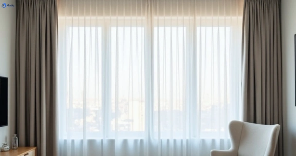 Freshly steam cleaned curtains in benowa QLD