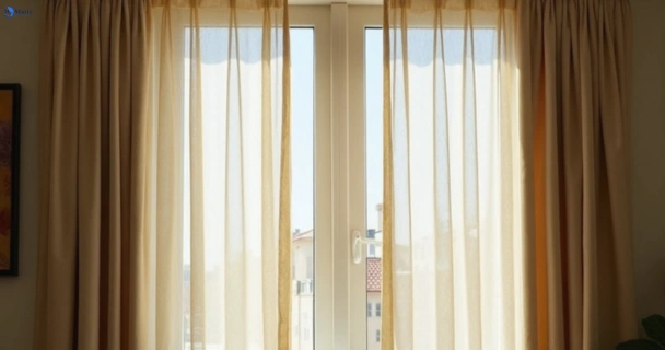 Dusty and dull curtains in benowa before steam cleaning